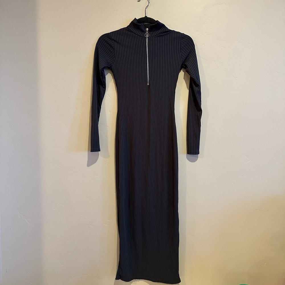 Nasty Gal Zip Front Maxi Dress